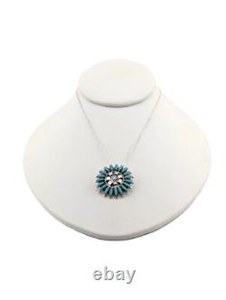 Navajo Needlepoint Pin Pendant Necklace Native Am Handmade Jewelry