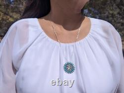 Navajo Needlepoint Pin Pendant Necklace Native Am Handmade Jewelry