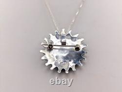 Navajo Needlepoint Pin Pendant Necklace Native Am Handmade Jewelry