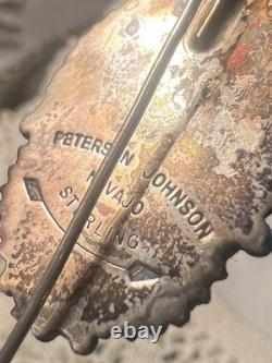 Navajo Peterson Johnson Stick Pin Sterling And Onyx