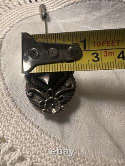 Navajo Peterson Johnson Stick Pin Sterling And Onyx