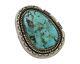 Navajo Pin 925 Silver Natural Blue Turquoise Artist Signed Hyson Craig C. 80's