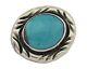 Navajo Pin 925 Silver Natural Mined Turquoise Artist Signed C Montoya C. 80's