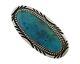 Navajo Pin Pendant 925 Silver Natural Spiderweb Turquoise Signed D C. 80's