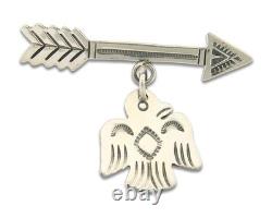 Navajo Pin Sterling Silver Thunderbird Arrow Artist Native American Artist