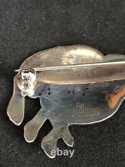 Navajo Rabbit Pin Sterling Silver By Harrison Yazzie 473