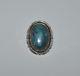 Navajo Signed Irv Sterling Silver And Spider Web Turquoise Pin Brooch Pendant