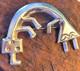 Navajo Solid Silver Rainbow Man Pin