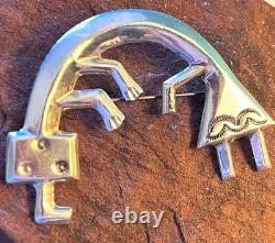 Navajo Solid Silver Rainbow Man Pin