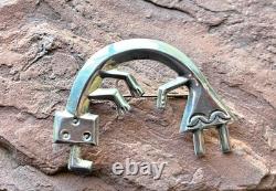 Navajo Solid Silver Rainbow Man Pin