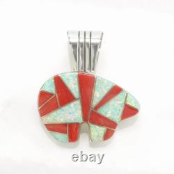 Navajo Sterling Silver Bear Pendant/Brooch by Chester Benally, Native American