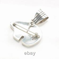 Navajo Sterling Silver Bear Pendant/Brooch by Chester Benally, Native American