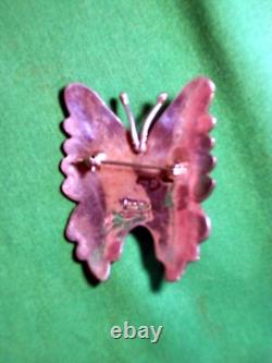 Navajo Sterling Silver Butterfly Brooch Gorgeous