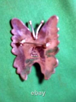 Navajo Sterling Silver Butterfly Brooch Gorgeous