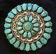 Navajo Sterling Silver Cluster Turquoise Pin/pendant By'jw