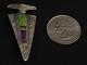 Navajo Sterling Silver Overlay Arrowhead Pin Or Pendant Raised Inlay Version 2
