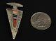 Navajo Sterling Silver Overlay Arrowhead Pin Or Pendant Raised Inlay Version 3