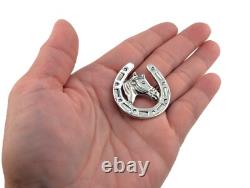 Navajo Sterling Silver Pin Pendant Horseshoe NA Jewelry Handmade Accessory