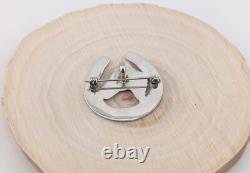 Navajo Sterling Silver Pin Pendant Horseshoe NA Jewelry Handmade Accessory