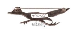 Navajo Sterling Silver Roadrunner Pin ca. 1970 Size. 625 H x 1.875 W