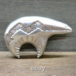 Navajo Sterling Silver Spirit Bear Pin-Native American-Robbie Manuelito