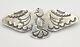 Navajo Sterling Silver Stamp Work Thunderbird Pin Native American Brooch Signed