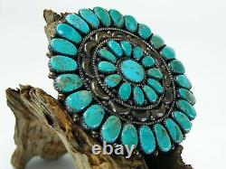 Navajo Sterling Silver Turquoise Cluster PENDANT PIN 3 Jerry & Wilma Begay