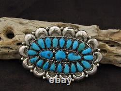 Navajo Sterling Silver Turquoise Cluster Pin