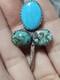 Navajo Sterling Silver Turquoise Hat Clip By G Morris 1.5 L 7g