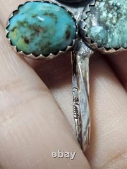 Navajo Sterling Silver Turquoise Hat Clip By G Morris 1.5 L 7g