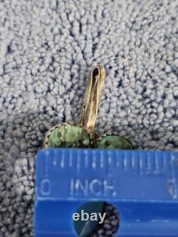 Navajo Sterling Silver Turquoise Hat Clip By G Morris 1.5 L 7g