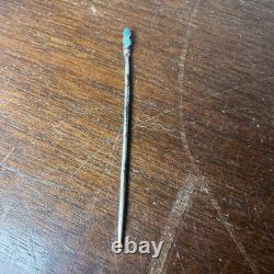 Navajo Sterling Silver Turquoise Pin Antique