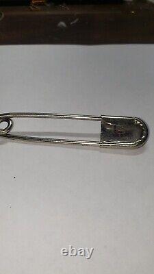 Navajo Sterling Silver Turquoise Safety Pin Allen Paula Boyd Vintage estate