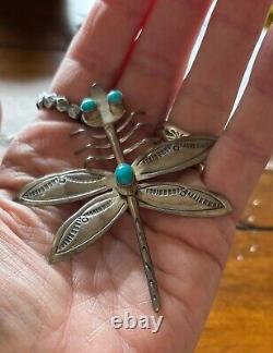 Navajo Sterling Turquoise Dragonfly Pin