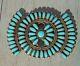 Navajo Sterling And Turquoise Cluster Pendant / Pin