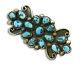 Navajo Turpen Pawn Vault Signed Anzr. 925 Silver Turquoise Pin