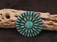 Navajo Turquoise Cluster Sterling Silver Pin/pendant By Larry Moses Begay