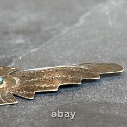 Navajo Vintage 3.5 Long Thunderbird Brooch Turquoise Vintage 7d