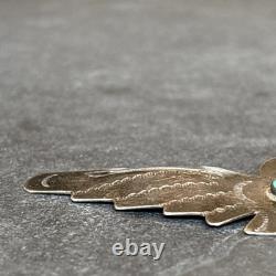 Navajo Vintage 3.5 Long Thunderbird Brooch Turquoise Vintage 7d