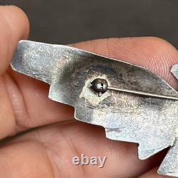 Navajo Vintage 3.5 Long Thunderbird Brooch Turquoise Vintage 7d