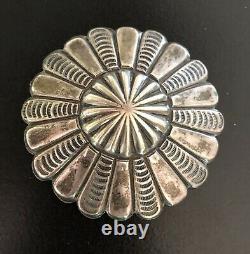 Navajo Vintage Sterling Concho Pin 1960's