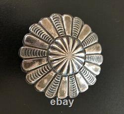 Navajo Vintage Sterling Concho Pin 1960's