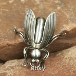 Navajo Vintage Sterling Silver Beetle Pin Native American