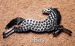New with Tags Galloping Horse Navajo Pony Sterling Pin Brooch by Leon Stewart