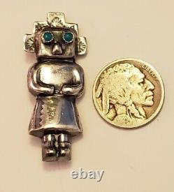 Nice Older Native American Sterling Silver Bennett Brothers Kachina Pins