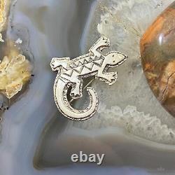 Nusie Belon Native American Sterling Silver Gila Monster Unisex Brooch