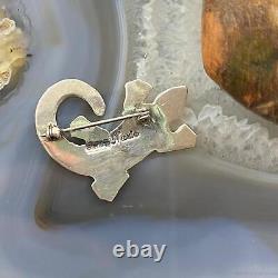 Nusie Belon Native American Sterling Silver Gila Monster Unisex Brooch