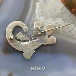 Nusie Belon Native American Sterling Silver Gila Monster Unisex Brooch