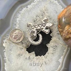 Nusie Belon Native American Sterling Silver Gila Monster Unisex Brooch