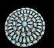 Old Larrymoses Begay Outstanding Cluster Sterling /turquoise Pendant /pin 2.5